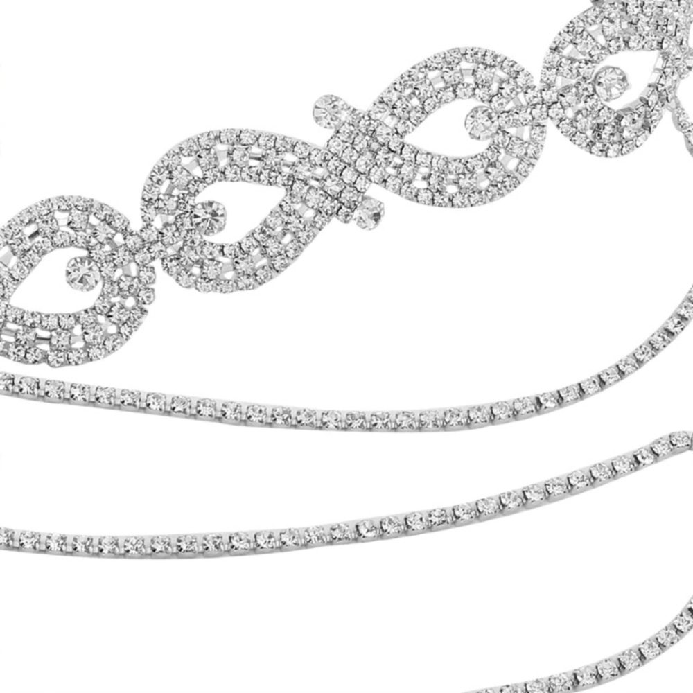 New! Rhinestone Statement Necklace - Picture 6 of 7